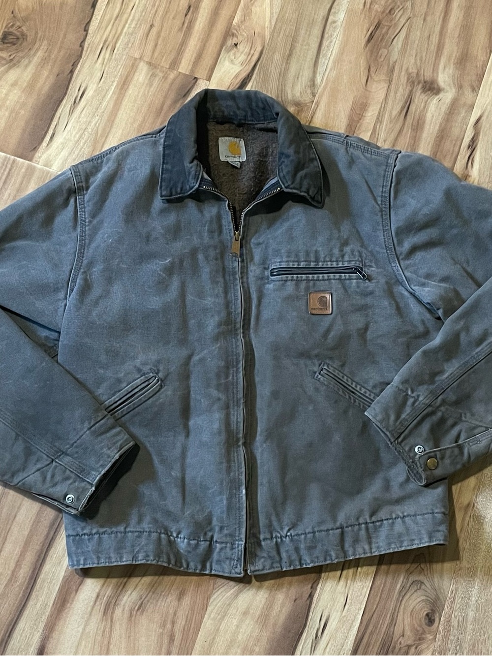 Carhartt J97 Detroit Jacket Gravel Grey Medium Blanket Lined Discontinued 2012